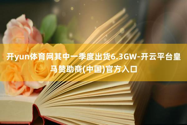 开yun体育网其中一季度出货6.3GW-开云平台皇马赞助商(中国)官方入口