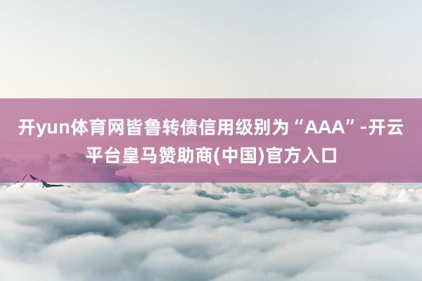 开yun体育网皆鲁转债信用级别为“AAA”-开云平台皇马赞助商(中国)官方入口